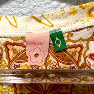 FARM Rio Brazil pattern shirt and classic knot headband brown